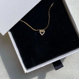 Tiny Diamond Heart Necklace | Pure 925 Silver - SOULFEEL PAKISTAN- FEEL THE LOVE 
