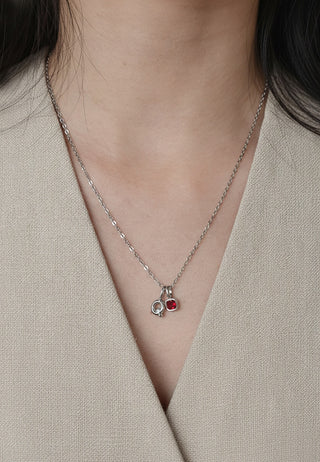 Keepsake Initial Birthstone Necklace