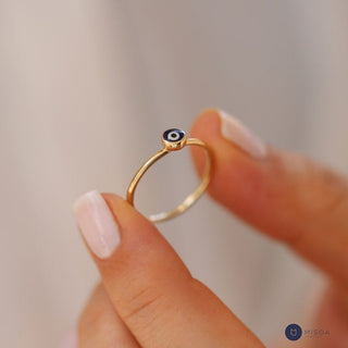 Minimal Evil Eye Ring - SOULFEEL PAKISTAN- FEEL THE LOVE 