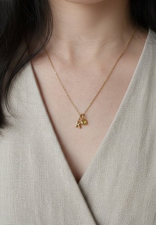 Keepsake Initial Birthstone Necklace