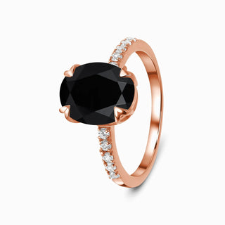 Black Harlow Ring | Pure 925 Silver
