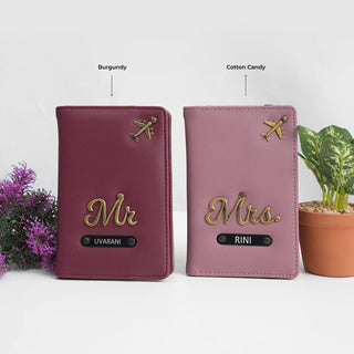 Couple Passport Cover - Mr & Mrs