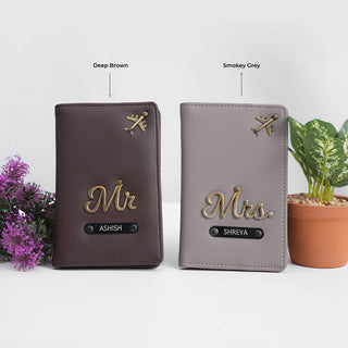 Couple Passport Cover - Mr & Mrs