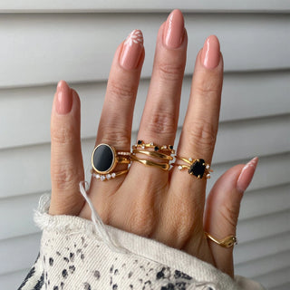 Designer Enfolded Crystal Ring