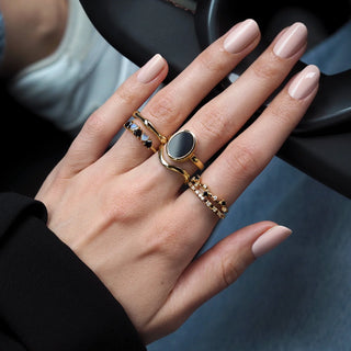 Designer Enfolded Crystal Ring