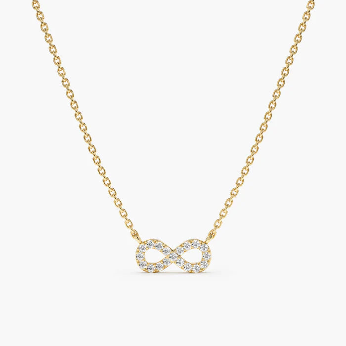 DIAMOND INFINITY NECKLACE Minimal Jewel Lifetime Warranty SOULFEEL PAKISTAN FEEL THE LOVE