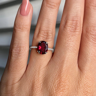Red Garnet Mawra Ring | Pure 925 Silver