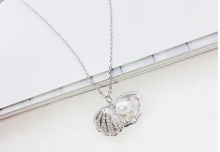 Oyster Shell & Pearl Necklace