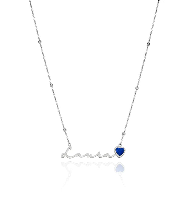 Birthstone Signature Name Necklace - SOULFEEL PAKISTAN- FEEL THE LOVE 