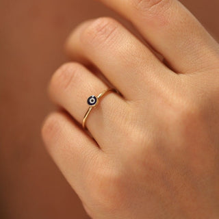 Minimal Evil Eye Ring - SOULFEEL PAKISTAN- FEEL THE LOVE 