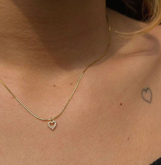Tiny Diamond Heart Necklace | Pure 925 Silver - SOULFEEL PAKISTAN- FEEL THE LOVE 
