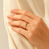 Minimal Emerald Ring | 925 Silver - SOULFEEL PAKISTAN- FEEL THE LOVE 