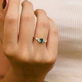 Oval Sapphire Vintage Ring | 925 Silver - SOULFEEL PAKISTAN- FEEL THE LOVE 