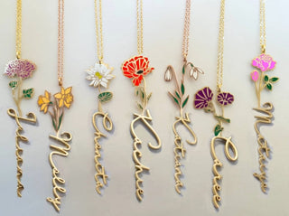 Colorful Birthflower Necklace