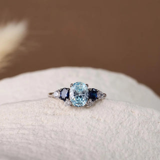 Aquramarine Multistone Ring