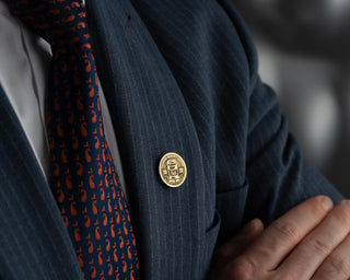 Corporate Round Brooch