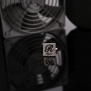 Square Bold Initial Cufflinks - SOULFEEL PAKISTAN- FEEL THE LOVE 