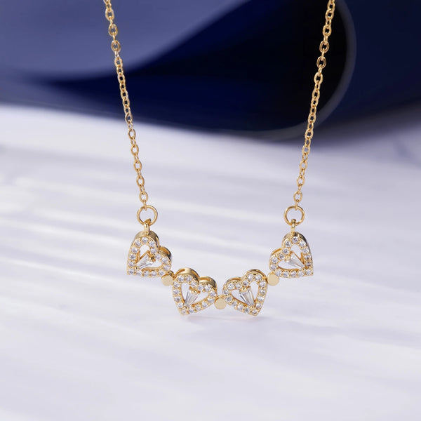 Clover Hearts Necklace (MAGNETIC)