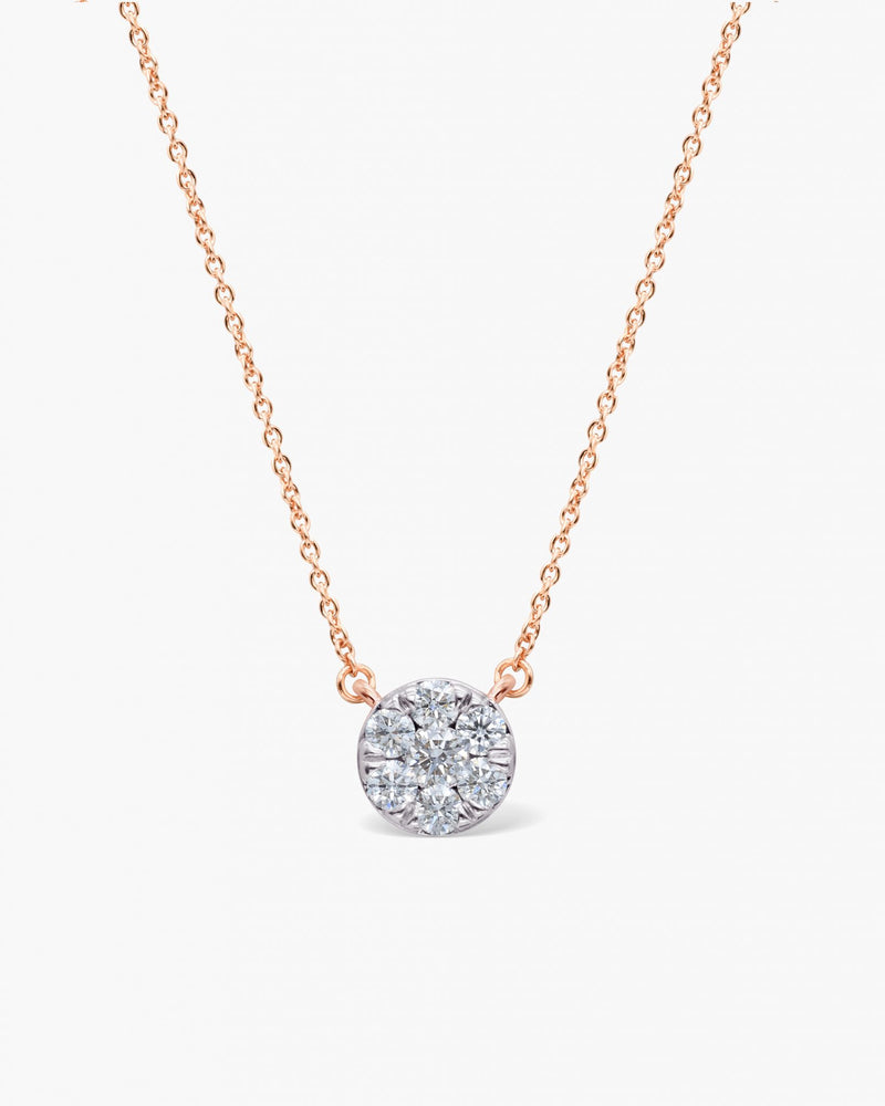 Oval Cluster Solitarie Necklace