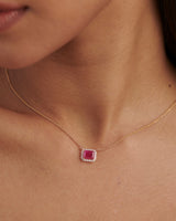 Octagon Red Ruby Necklace - SOULFEEL PAKISTAN- FEEL THE LOVE 