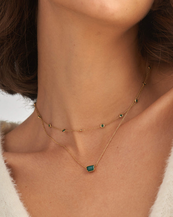 Octagon Emerald Necklace - SOULFEEL PAKISTAN- FEEL THE LOVE 