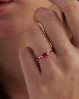 Octagon Red Cut Ruby Ring - SOULFEEL PAKISTAN- FEEL THE LOVE 