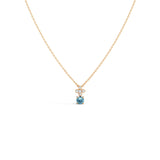 Minimal Aquamarine Necklace - SOULFEEL PAKISTAN- FEEL THE LOVE 