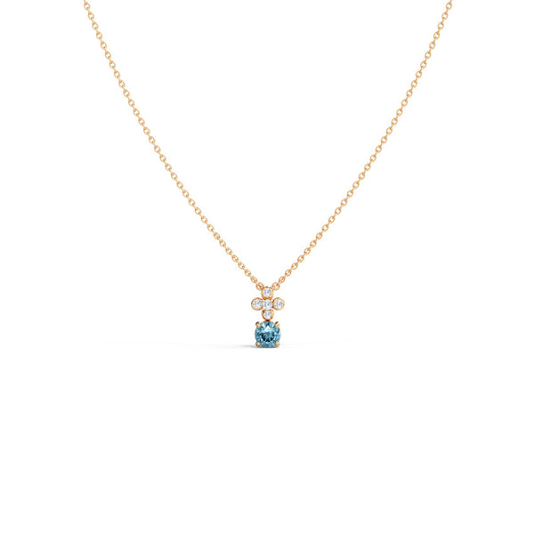 Minimal Aquamarine Necklace
