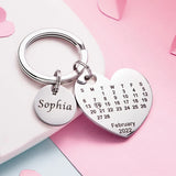 Heart Calendar Keychain - New Arrival - SOULFEEL PAKISTAN- FEEL THE LOVE 