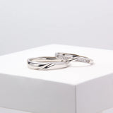 Twisted Couple Bands - Pure Certified Silver