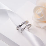 Twisted Couple Bands - Pure Certified Silver