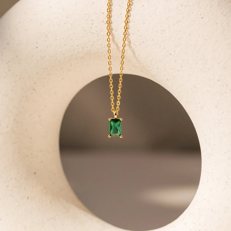 Maira Emerald Necklace - Pure Silver