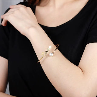 Arabic Customised Pearl Bangle - SOULFEEL PAKISTAN- FEEL THE LOVE 